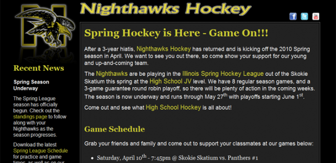 Nighthawks Hockey Screenshot
