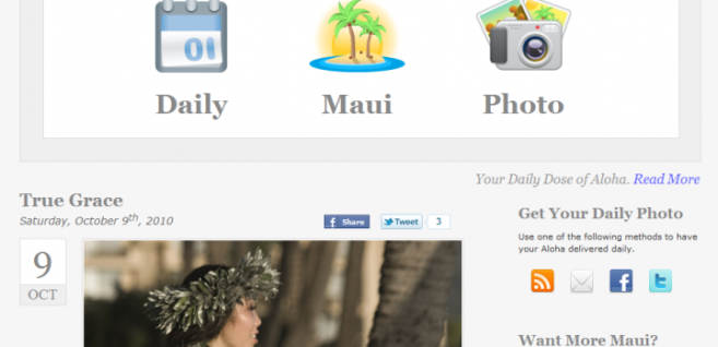 Daily Maui Photo Site Preview