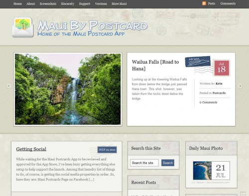 Maui by Postcard portfolio homepage