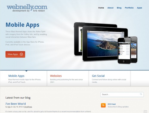 webnelly.com portfolio homepage