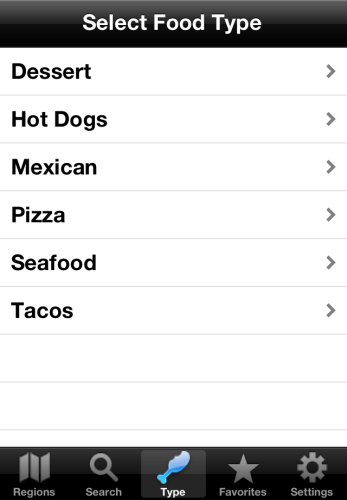 iPhone Version - Food Types